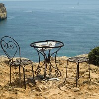 Hotel table west of Praia de Vale Centianes